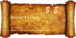 Bocsa Ellina névjegykártya